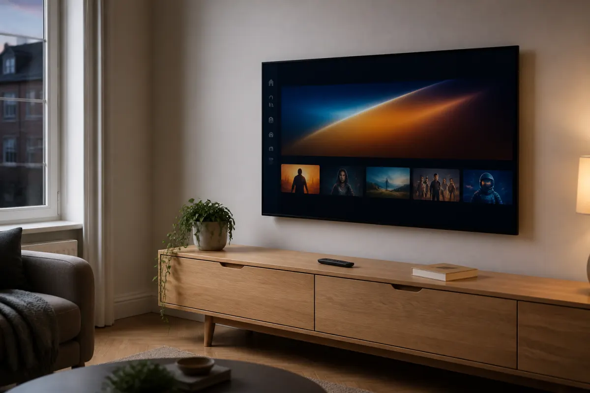 Living room TV ready for IPTVOn.Me setup